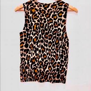 J Crew Leopard Marino Wool Top